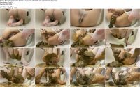 Shoved pantyhose in dermis in pussy, big pile of shit and scat and smearing.ScrinList