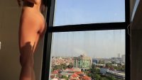 Poopoo under the sunlight – by hotel window 00002