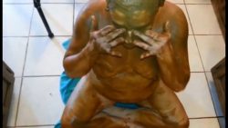 Human toilet slave scat smearing and Shit 00002