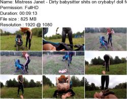 Mistress Janet - Dirty babysitter shits on crybaby! doll fetish.ScrinList