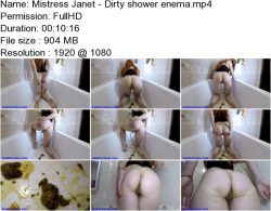 Mistress Janet - Dirty shower enema.ScrinList