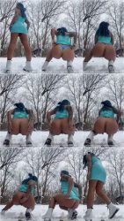 Shitting in panty in the snow.ScrinList